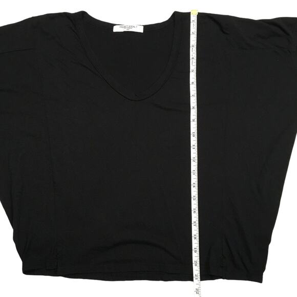 Project Social T Shirt Oversized‎ V-Neck Black Tee Casual Top Women's S Dolman - Picture 4 of 6